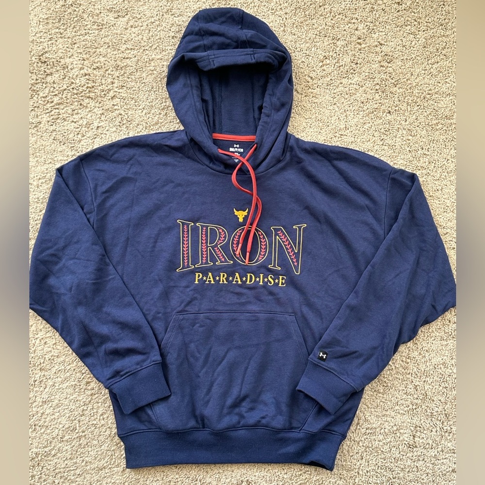 Mens UA Project Rock Rival Fleece Hoodie